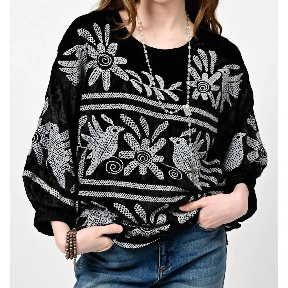 NEW IVY JANE luna fay top in black